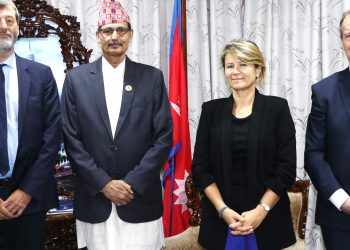 सभामुख सापकोटासँग फ्रान्सेली संसदीयप्रतिनिधि मण्डलको शिष्टाचार भेट