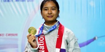 नवौं राष्ट्रिय खेलकुद:बागमतीलाई फेन्सिङमा पहिलो स्वर्ण