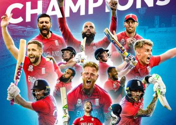 टि-२० विश्वकपको उपाधि इंग्ल्याण्डलाई