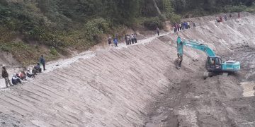 बस्ती बचाउन मादी नदीमा तटबन्धन