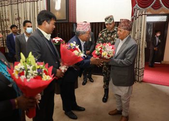 राष्ट्रपति समक्ष ललितपुरका जनप्रतिनिधि र स्थानीयवासीद्धारा भेट