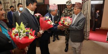 राष्ट्रपति समक्ष ललितपुरका जनप्रतिनिधि र स्थानीयवासीद्धारा भेट