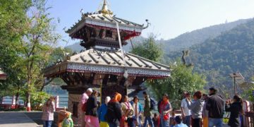 फेवातालमा रहेकाे तालबाराही मन्दिरको पुनर्निमाण सुरु