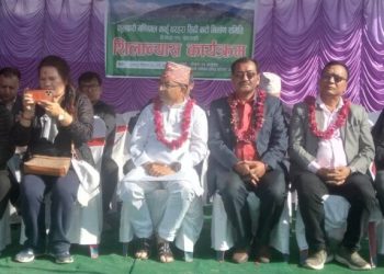 कालिखोलादेखि काहुँकोट सम्म जाने फुटट्रयाक शिलान्यास