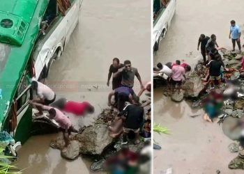 त्रिशूलीमा खसेको बसबाट १८ जनाको उद्दार