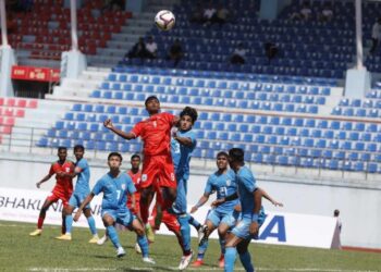 साफ यू–१९ च्याम्पियनसिपमा बंगलादेशलाई ३–० ले हराउँदै भारतको विजयी सुरुवात