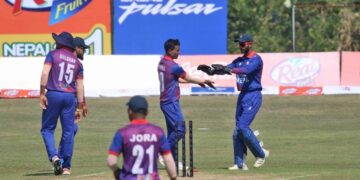 त्रिकोणात्मक श्रृंखलाको दोश्रो खेलमा नेपालद्वारा हङकङ ६ विकेटले पराजित