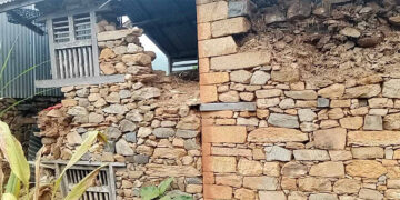 धादिङ भू–कम्पः ६ घर पूर्ण क्षतिग्रस्त