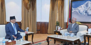 प्रधानमन्त्री प्रचण्ड र रास्ट्रपति पौडेल बिच भेटवार्ता