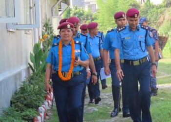 गण्डकी प्रदेशका डिआइजी सिंहले गरिन् तनहुँको विशेष सुरक्षा गणको निरिक्षण