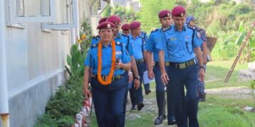 गण्डकी प्रदेशका डिआइजी सिंहले गरिन् तनहुँको विशेष सुरक्षा गणको निरिक्षण