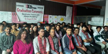 एक्स डिजाे एकेडेमिमा  विद्यार्थीहरु  दिक्षित