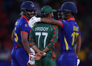 टी–२० विश्वकप खराब ब्याटिङसँगै नेपाल बंगलादेशसँग पराजित