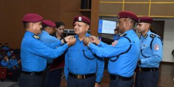 प्रहरी वरिष्ठ उपरीक्षक र प्रहरी उपरीक्षकहरूलाई दर्ज्यानी चिन्ह प्रदान