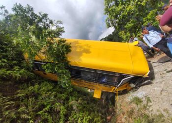 पाेखरामा स्कुल बस दुर्घटना:आमा छोराको मृत्यु, २८ जनाको उपचार हुँदै