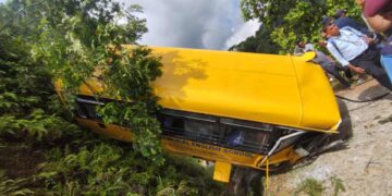 पाेखरामा स्कुल बस दुर्घटना:आमा छोराको मृत्यु, २८ जनाको उपचार हुँदै