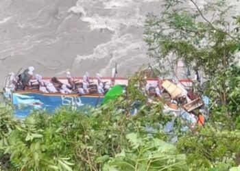 मर्स्याङ्दीमा बस खस्यो, पुर्ण विवरण आउन बाँकी