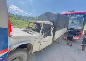 बन्दिपुरमा सवारीसाधन ठोकिँदा ४ जना घाइते