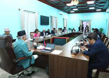 प्रधानमन्त्री के.पी ओलि मन्त्रिपरिषद् बैठक