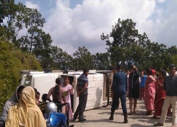 लमजुङमा बोलेरो जिप दुर्घटना हुदा २० जना घाइते