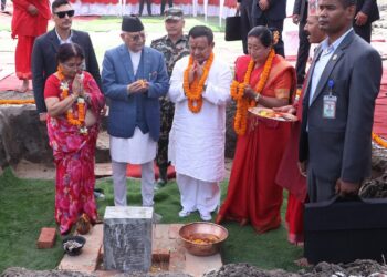 ओलीले गरे नयाँ केन्द्रीय कार्यालयको शिलान्यास