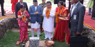 ओलीले गरे नयाँ केन्द्रीय कार्यालयको शिलान्यास