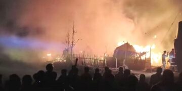 रौतहटको दलितबस्तीमा आगलागी : सात घर जलेर नष्ट