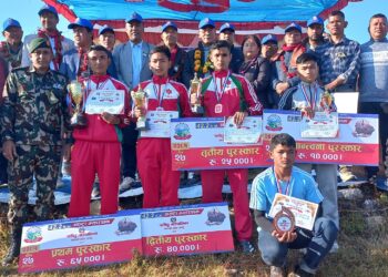 चौथो ऋषिङ अल्ट्रा म्याराथनको उपाधि त्रिभुवन आर्मीलाई