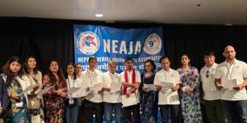 नेपाल अमेरिका पत्रकार संघ (नेजा) को अध्यक्षमा भण्डारी र महासचिवमा  न्यौपाने निर्वाचित